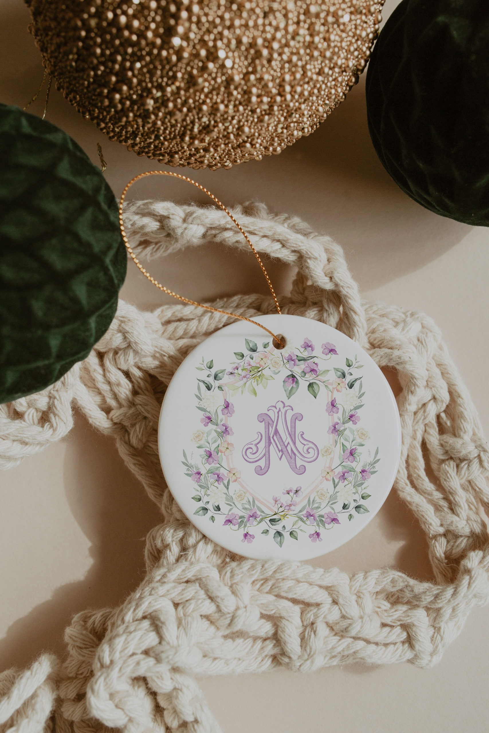 Monogram Christmas Ornament